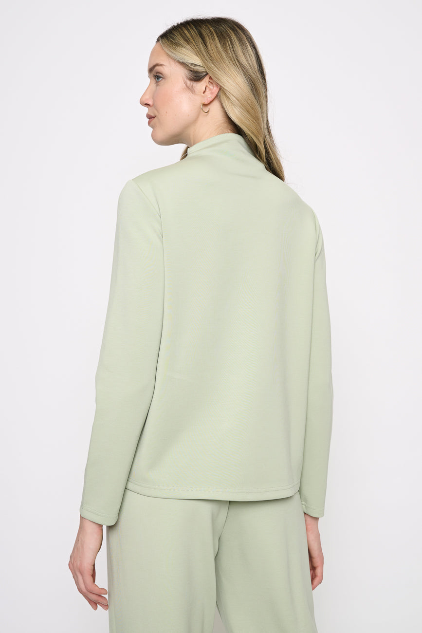 Funnel Neck Multi Seam Top Back View