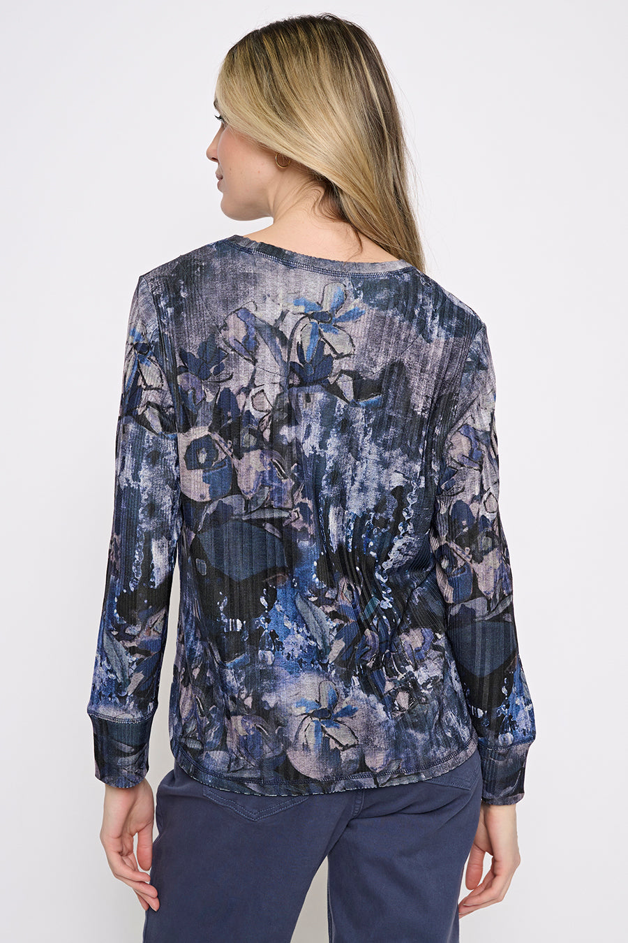 Curved-Hem Top Back View