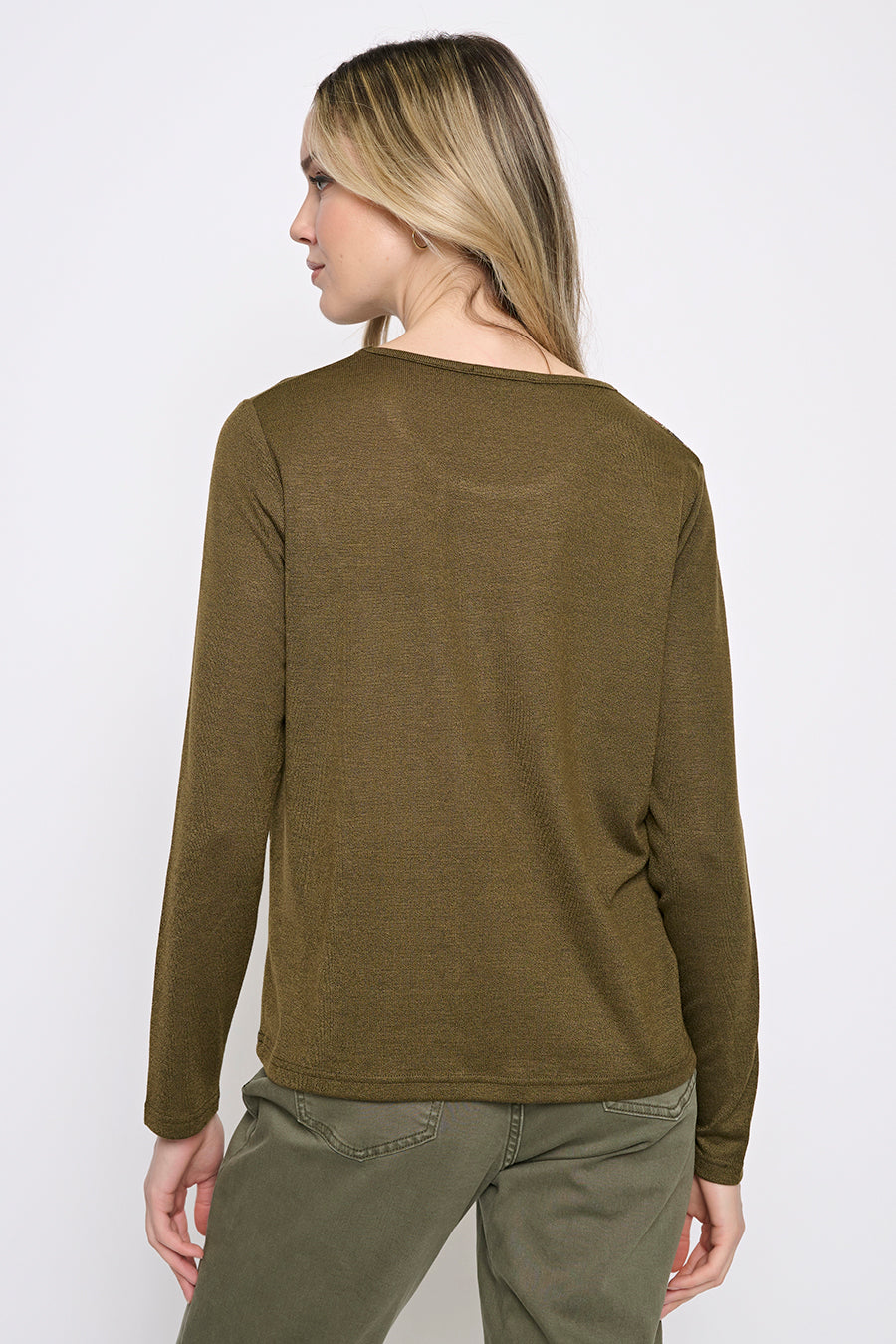 Long-Sleeves 1-Pocket Top Back View