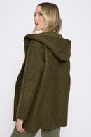 Button-Front Hooded Jacket Back View