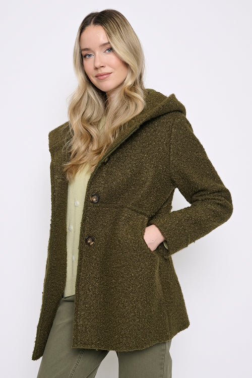 Button-Front Hooded Jacket Side View