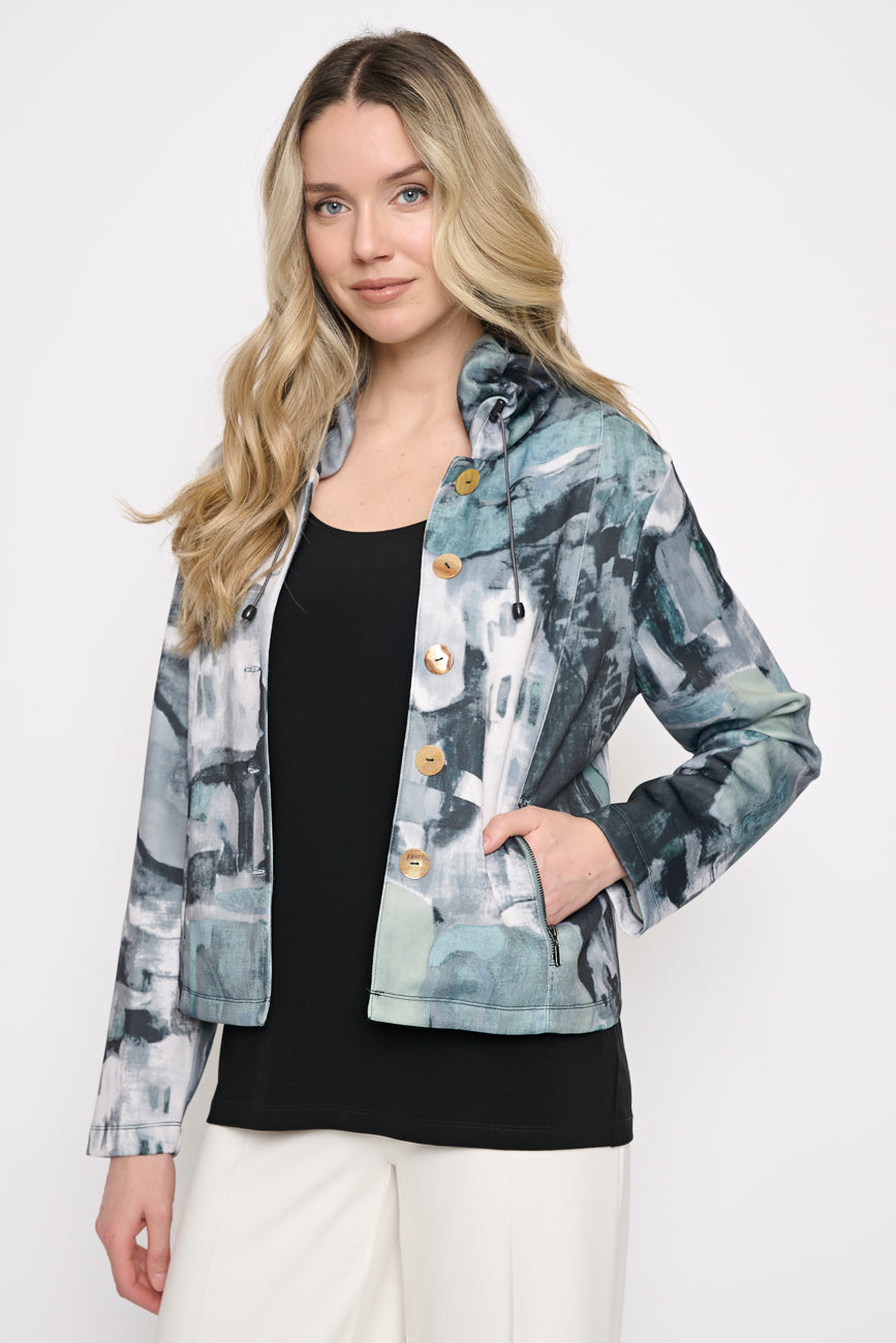 Ruched Collar Jacket