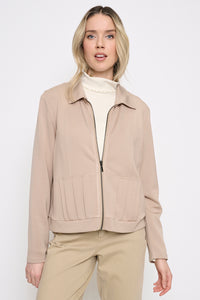 Pleated Pocket Zip Jacket