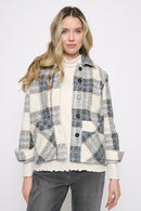 Button-Front Short Jacket Front View