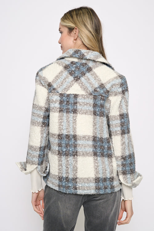Button-Front Short Jacket Back View