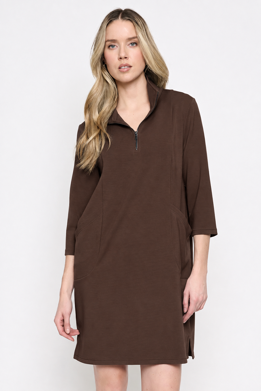 3/4 Sleeves Dress Front View