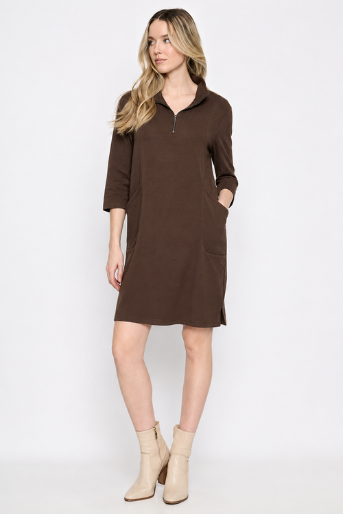 3/4 Sleeves Dress Front View