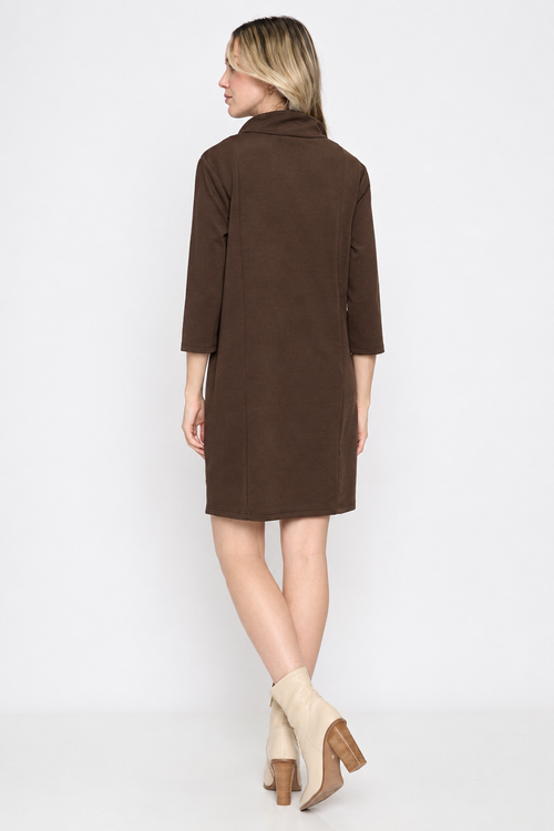 3/4 Sleeves Dress Back View