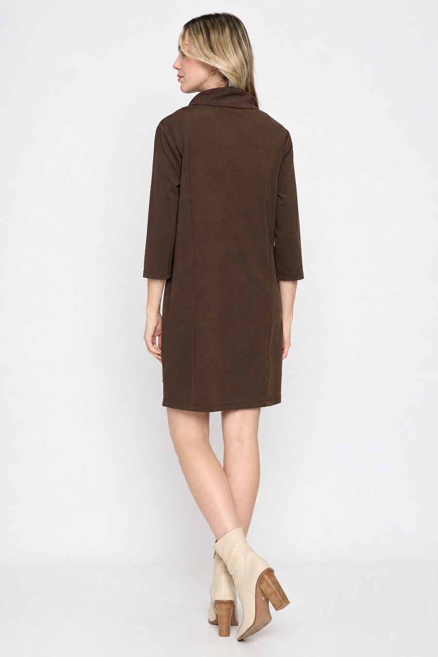 3/4 Sleeves Dress Back View