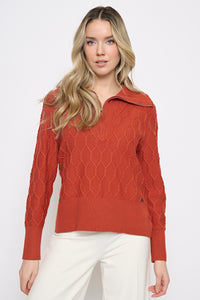 Half-Zip Chainlink Top