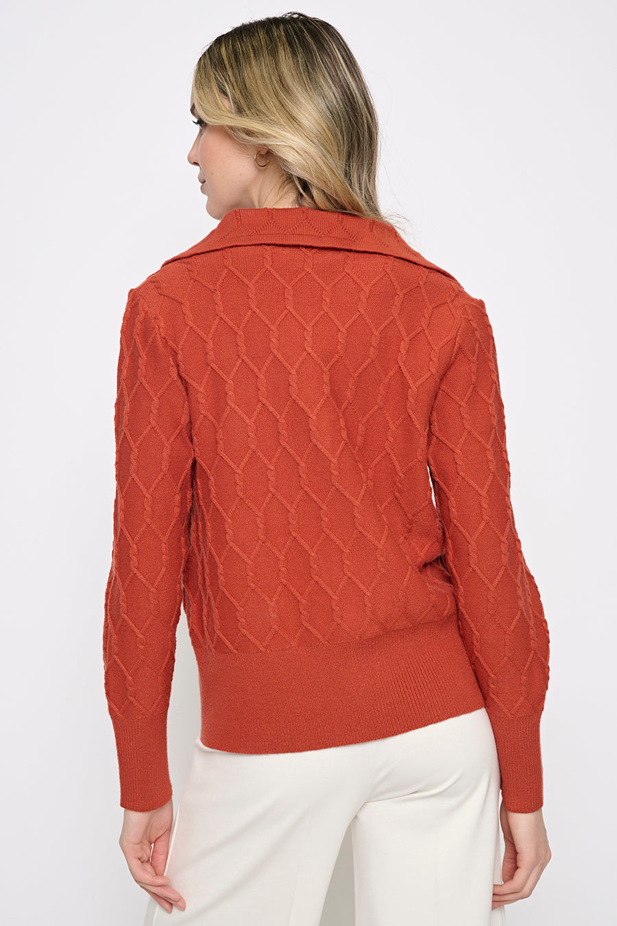 Half-Zip Chainlink Top Back View