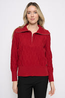 Half-Zip Chainlink Top Front View