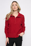 Half-Zip Chainlink Top Front View