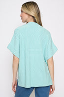 Short-Sleeve V-Neck Top Back View