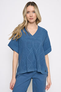 Short-Sleeve V-Neck Top