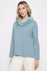 Fur Trim Top