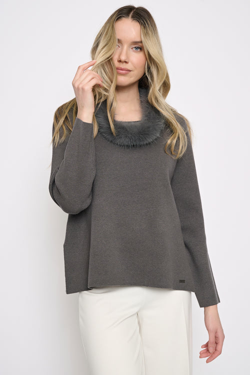 Fur Trim Top Front View
