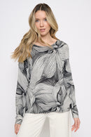 Abstract Floral Top Front View