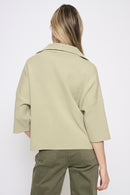 Half Zip Top with Pockets Back View