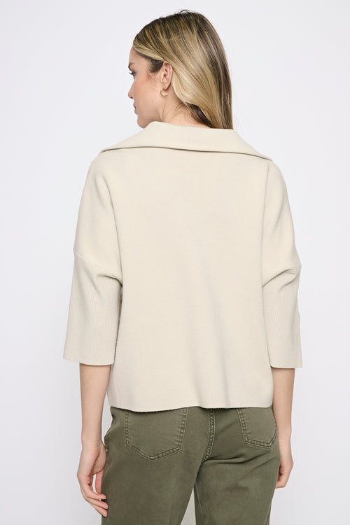 Half Zip Top with Pockets Back View
