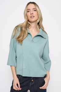 Half Zip Top with Pockets