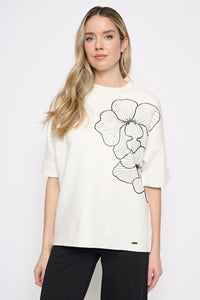 Funnel Neck Embellished Top