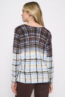 Plaid Print Top Back View