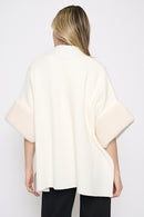 Fur Trim Poncho Back View