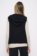 Zip-Trim Vest with Hood Back View