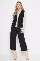 Zip-Trim Vest with Hood Full Length