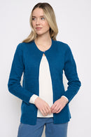 Textured Crew-Neck Jacket Front View