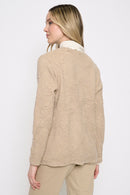 Textured Crew-Neck Jacket
