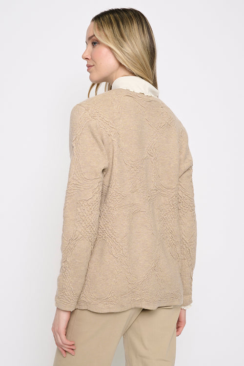 Textured Crew-Neck Jacket