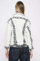 Denim Style Knit Jacket Back View