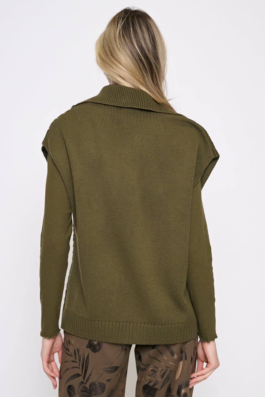 Zip-Front Short-Sleeves Jacket Back View