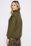 Zip-Front Short-Sleeves Jacket Side View