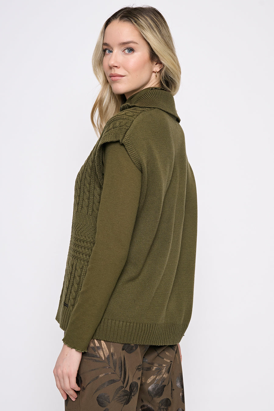 Zip-Front Short-Sleeves Jacket Side View