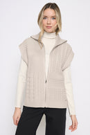 Zip-Front Short-Sleeves Jacket Front View