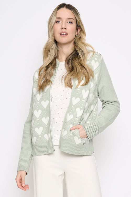Heart Zip-Front Jacket Front View