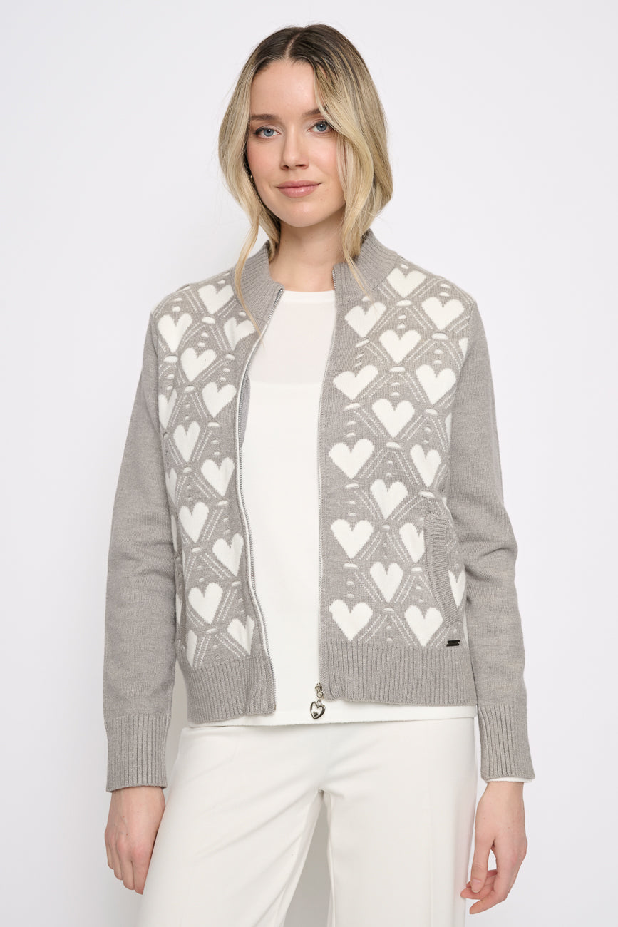 Heart Zip-Front Jacket Front View