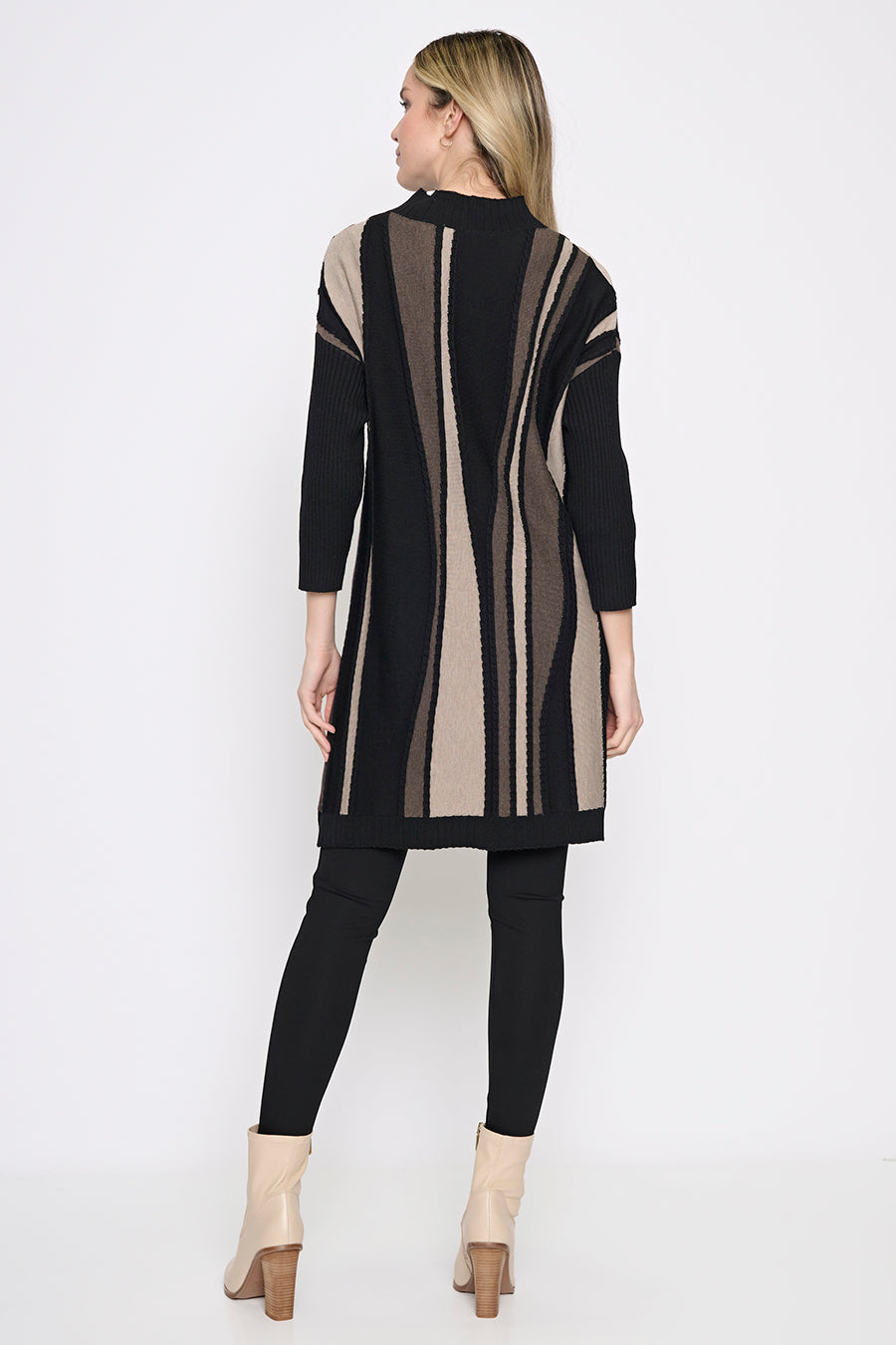 High Collar Tunic Dress Back View