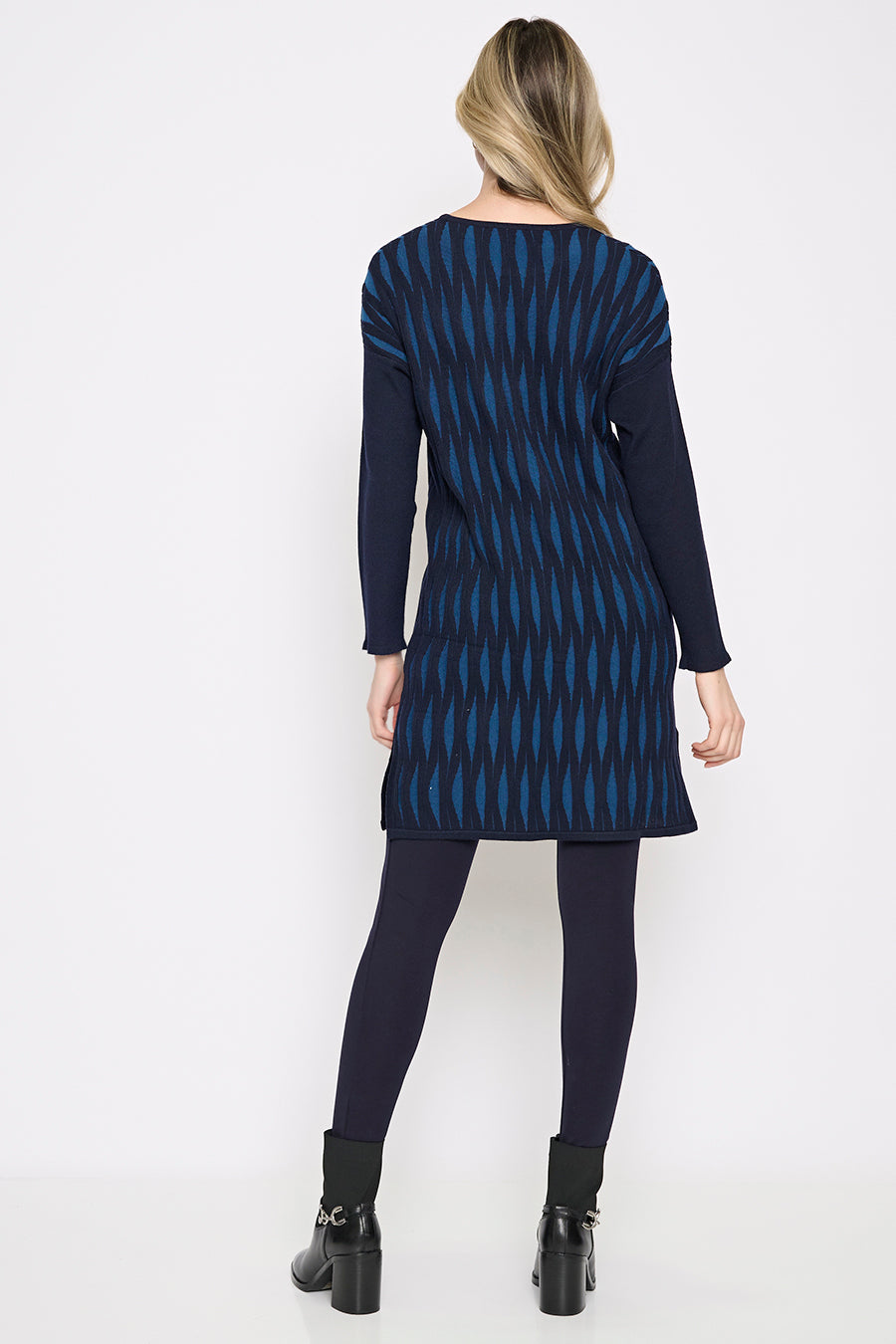 Textured Tunic Dress Back View