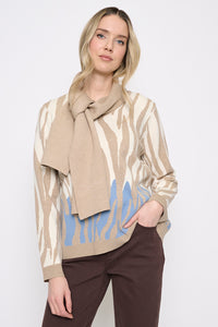 Animal Jacquard Top