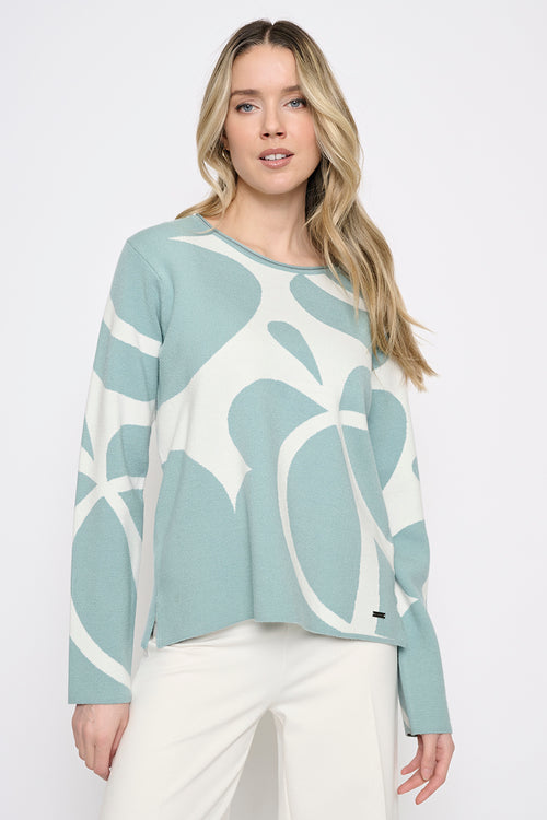 Abstract Jacquard Top Front View