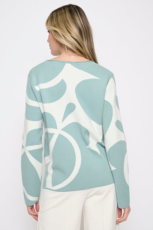 Abstract Jacquard Top Back View