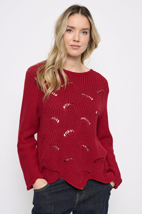 Scalloped Hem Top Front View