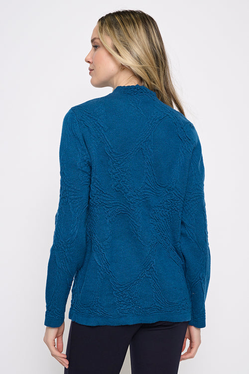 Textured Funnel Neck Top
