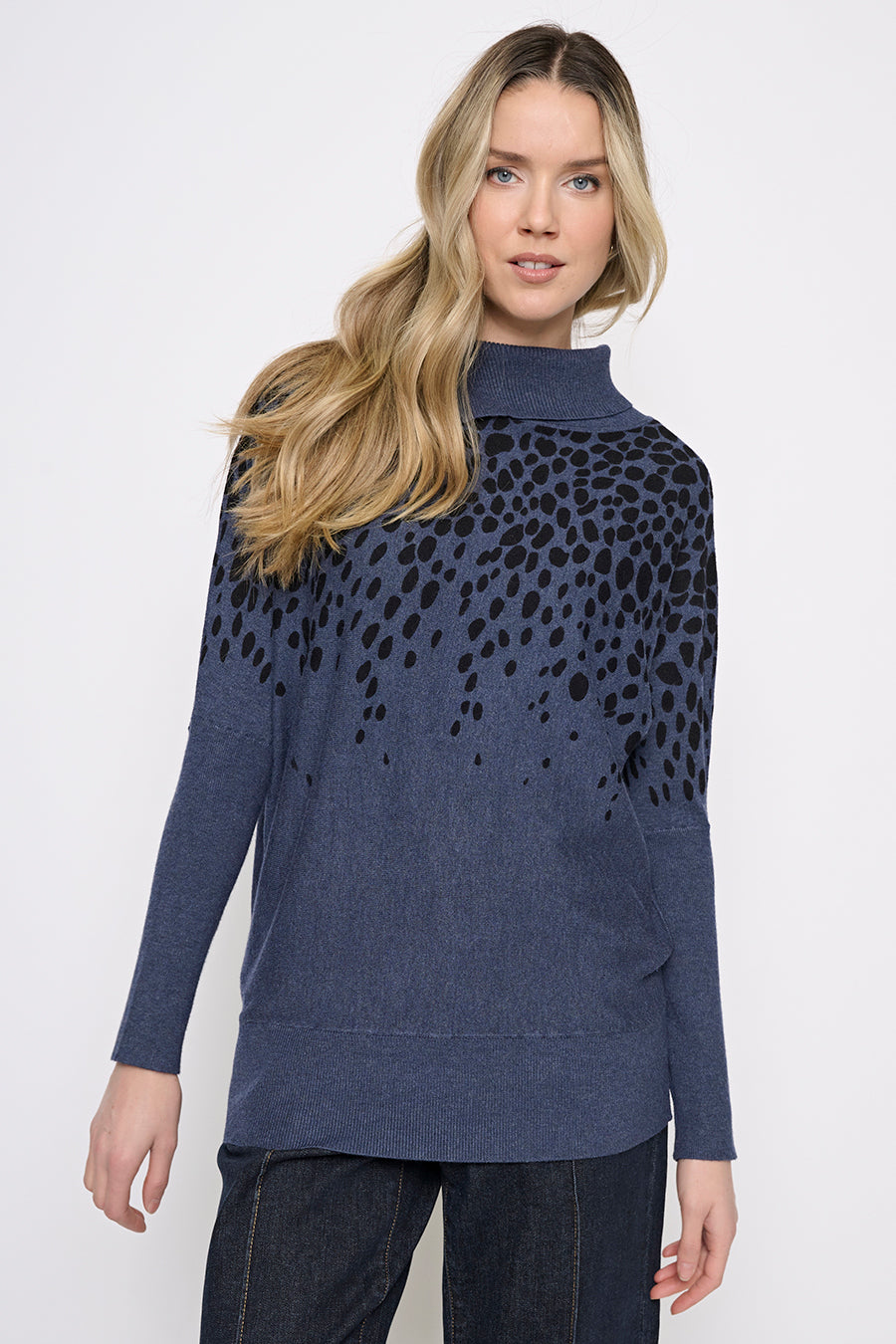 Split Collar Printed Top