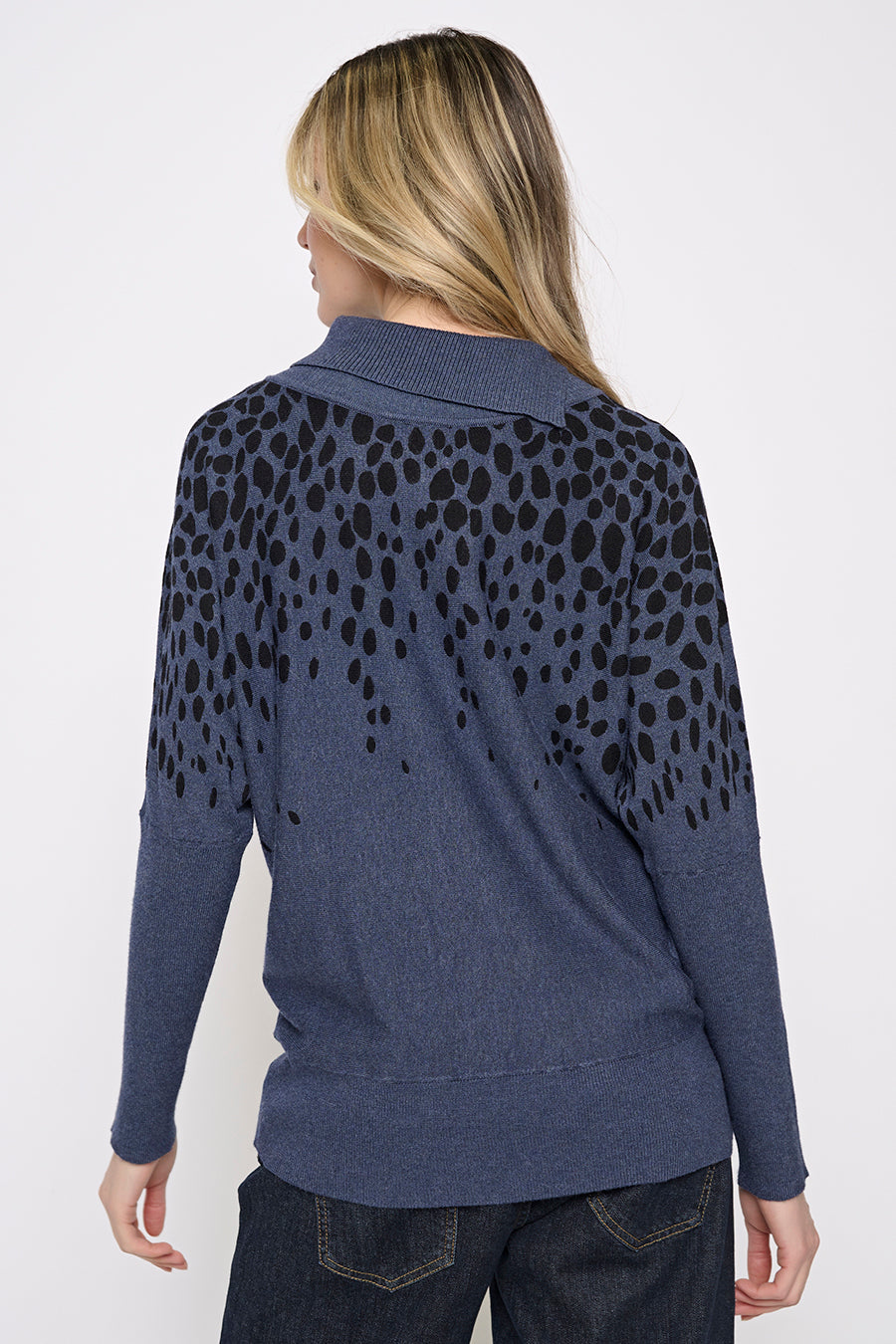 Split Collar Printed Top