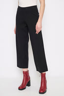Wide-Leg Ankle-Length Knit Pants Side View